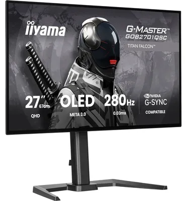 Obrázok produktu pre iiyama G-MASTER GOB2701QSC-B1, 68,6 cm (27"), 2560 x 1440 px, 2K Ultra HD, OLED, 0,03 ms, Čierna