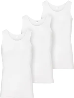 Produktbild von Ladeheid Unterhemd Herren Ärmellos Baumwolle Tank Top Herren, Set 3 Stück LA40-258 (Weiß, L)
