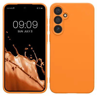 Produktbild von kwmobile Handyhülle für Samsung Galaxy A55 5G Hülle - weiches Handy Silikon Case - Schutzhülle Cover - Fruity Orange
