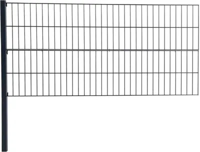 Produktbild von Doppelstabmattenzaun Erweiterung Gitterzaun 80cm RAL7016 Drahtgitter Gartenzaun