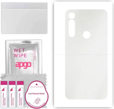 Produktbild von apgo Rückseite Schutzfolie, Skin, kompatibel mit Motorola Moto G Power, Hinten Displayschutzfolie aus Vinylfolie, kratzfest, einfache Montage - Matt Transparent