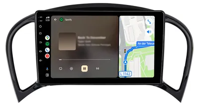 Image de Autoradio pour Nissan Juke 2010-2014 : CarPlay, Android Auto, multimédia, radio, GPS, navigation, Wi-Fi, Bluetooth, DAB+RDS, SWC, 9 pouces, 2+64 Go