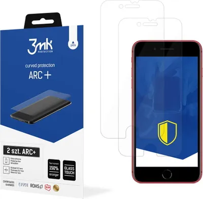 Produktbild von 3mk Display Schutzfolie ARC+ für iPhone 7/8/SE 2020/2022  0,17mm Self-Heal (2 Stück)