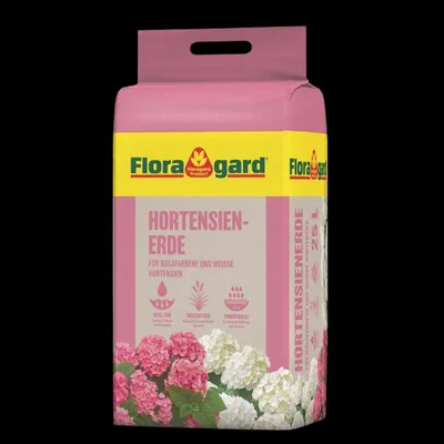 Produktbild von Hortensienerde Floragard für rosa- & weiß-blühende Hortensien 25 L