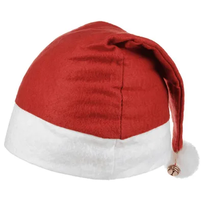 Produktbild von Weihnachtsmann Mütze für Erwachsene mit Bommel und Glocke 40x30cm