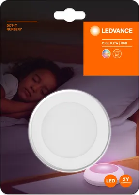 Produktbild von LEDVANCE DOT-IT NURSERY, Weiß, Rund, Wohnzimmer, 2 lm, 2 lm/W, 110°