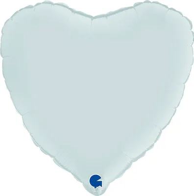 Produktbild von Folienballon - Satin Pastellblaues Herz 46 cm, Grabo