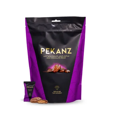 Zdjęcie produktu dla Pekanz Orzechy Pekan w Mlecznej Czekoladzie 200 g