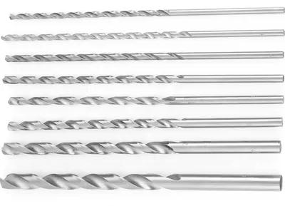 Image de 8pcs Extra Long High speed Steel Straight Shank Twist Drill Bit Tool 4-10mm For Wood