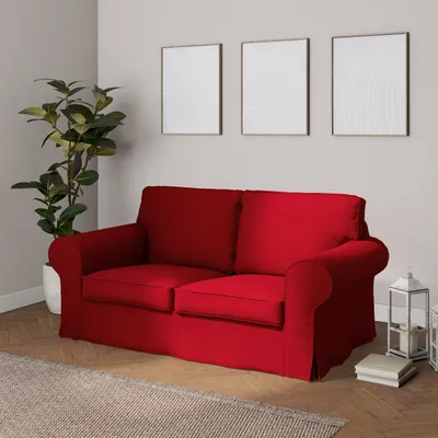 Produktbild von Dekoria Bezug für Ektorp 2-Sitzer Sofa nicht ausklappbar, rot, Sofabezug für  Ektorp 2-Sitzer nicht ausklappbar