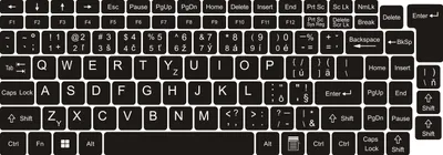 Produktbild von SK plné nálepky na klávesnici pro notebooky a PC 13 x 13