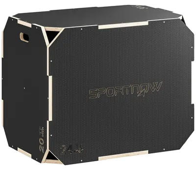 Imagen del producto de Caja pliométrica, con alturas ajustables, superficie antideslizante, color