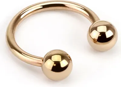 Produktbild von Piercing Ring Hufeisen Augenbrauen Lippen Ohr Nasen Intim Piercing Circular Barbell rosegold 1,6 mm 8 mm