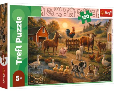 Obrázek produktu pro Puzzle "100 přátel z vesnice" od TREFL