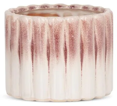 Zdjęcie produktu dla Donica ceramiczna EVITA 14x11 kremowo-różowa