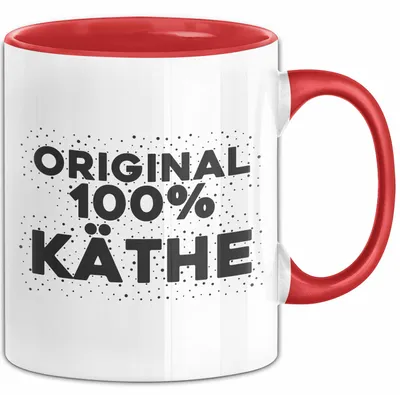 Produktbild von Kaethe Tasse Original 100% Kaethe Geschenk (Rot)