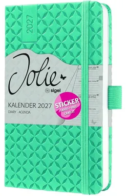 Image de SIGEL 7J102 SIGEL Buchkalender Jolie 2027 Aqua Green, 1 St.
