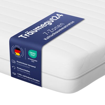 Ergonomische 7-Zonen Kaltschaummatratze - 11cm - H2&H3 - (90 x 200 cm) - Träumegut24