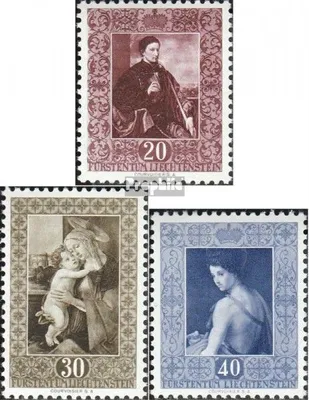 Produktbild von Briefmarken Liechtenstein 1952 Mi 306-308 (kompl.Ausg.) postfrisch Gemälde