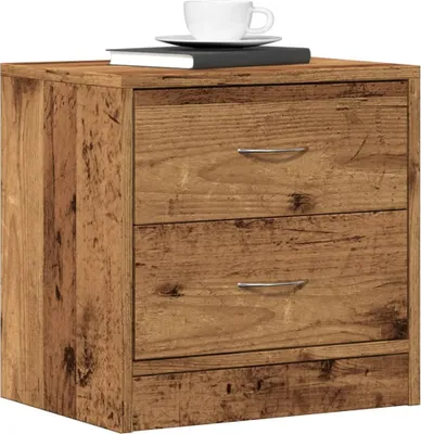 Obrázok produktu pre vidaXL Nočný stolík vzhľad starého dreva 40x30x40 cm materiál na báze dreva