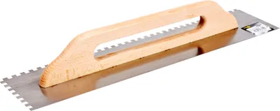 Produktbild von Edelstahl-Gipserkelle 580 x 128 mm, Zahnung 8 x 8 mm 06690 VOREL
