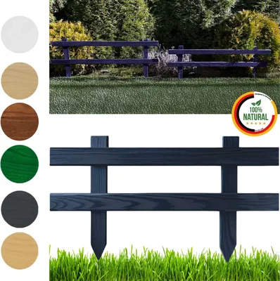 Produktbild von Floranica Gartenzaun 1 stk. 20 cm x 50 cm Anthrazit Steckzaun Zierzaun Friesenzaun zum Stecken Vorgartenzaun