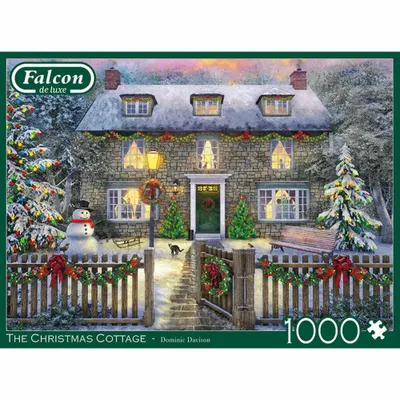 Zdjęcie produktu dla Falcon de luxe The Christmas Cottage 1000pcs, 1000 szt., Boże Narodzenie, 12 lat(a)