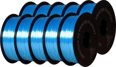 Image de filament PLA 3D soie, 1,75 mm de diamètre, écologique et durable, bleu ciel soyeux
