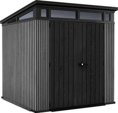 Produktbild von KETER Pent Signature Gartenhaus 7X7 216 X 226 X 216 cm Grau 259816