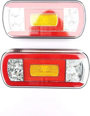 Produktbild von 2x Rückleuchte LED 220x100x50 5PIN Bajonet Anhänger Trailer Wohnwagen LKW SET