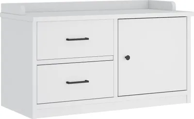 Obrázek produktu pro vidaXL Lavice do předsíně SANDNES White 87x40x50 cm z masivního borovicového dřeva