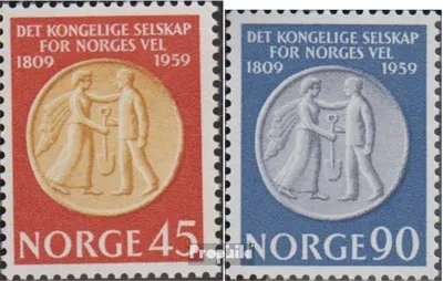 Produktbild von Briefmarken Norwegen 1959 Mi 434-435 (kompl.Ausg.) postfrisch Landwirtschaftsverband