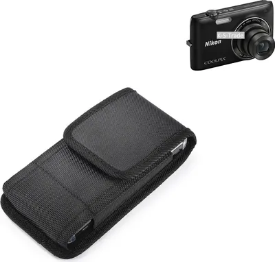 Produktbild von Holster Gürteltasche kompatibel mit Nikon Coolpix S4150 Holster Gürtel Tasche wasserabweisend Handy Hülle Schutz Hülle Outdoor schwarz K-S-Trade