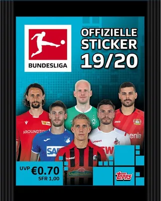 Zdjęcie produktu dla Naklejki kolekcjonerskie Topps Bundesliga 2019/20 - 1 torba