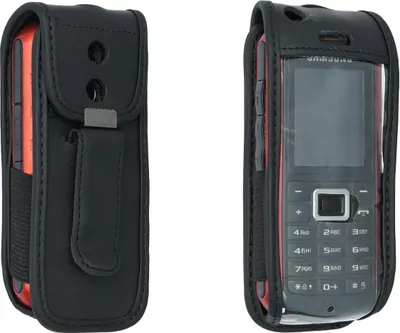 Immagine prodotto di caseroxx custodia in pelle con clip da cintura compatibile con Samsung GT-B2100 in vera pelle, custodia con clip da cintura e finestra di visualizzazione