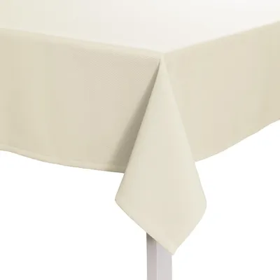 Produktbild von Pichler Rips uni, gerippt Tischdecke 1er Set 220 x 135 cm COMO Rechteck weiss , 2 cm breit gesäumt