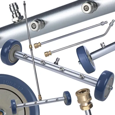 Produktbild von Unterbodenwaschlanze 275 bar 4 Düsen 40° Schnellkupplung 1/4“ 2 Lanzen