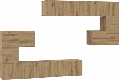 Productafbeelding van vidaXL TV-meubels, 4 stuks, kunstmatig eikenhout