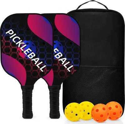 Produktbild von Famanu Pickleball Set - 2 Rackets inkl. Tragetasche und 4 Bällen