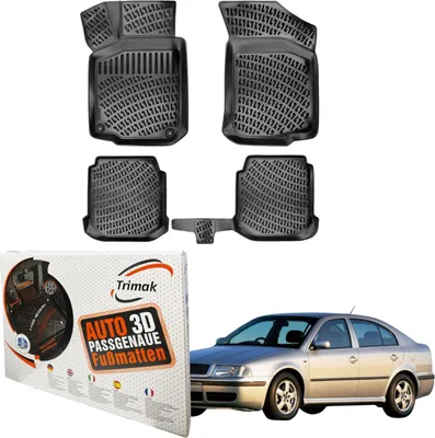 Produktbild von Trimak Autofußmatten kompatibel mit Škoda Octavia I 1996-2004 Auto Allwetter Gummimatten