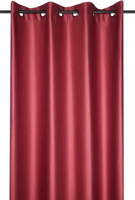 Produktbild von STOF | Gardine - 140x260 cm - Rot - Eleganter Look - Praktische Ösenmontage