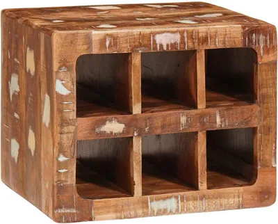 Image de Étagère à vin Marron 44 x 30 x 35 cm Bois Recyclé Solide
