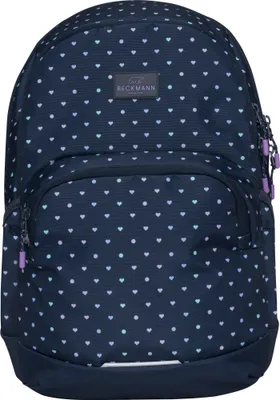 Produktbild von Beckmann Schulrucksack Sport Junior Blue Hearts, ergonomisch, mit Laptopfach