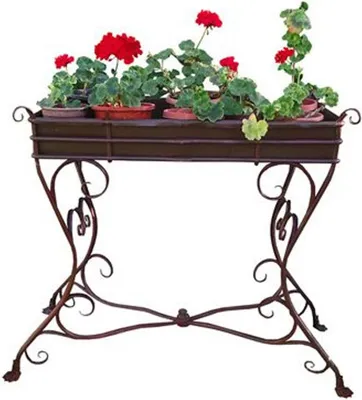 Immagine prodotto di Casa Padrino portafiori in ferro battuto - vari colori - 113 cm x 45 cm x H83 cm - Arredo giardino