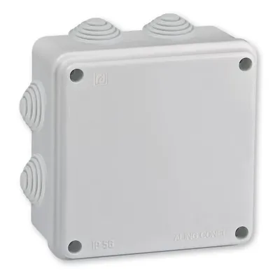 Produktbild von Aufputz Verteilerbox mit acht Eingängen 100x100x50 IP56 500V Grau