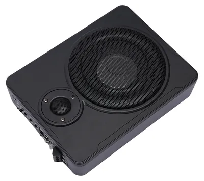 Immagine prodotto di Subwoofer per auto, potenza di 200W, tensione di 12V, dimensioni di 8 pollici, amplificatore integrato, controllo dei bassi regolabile tramite cavi