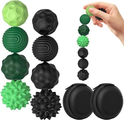 Obrázok produktu pre Silikónové magnetické guľôčky, 8 kusov - Antistresová hračka pre dospelých a deti - Magnetické guľôčky na odbúranie stresu