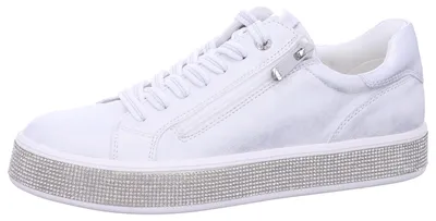 Produktbild von MARCO TOZZI Damen Sneaker Slip-on mit Plateausohle und Strass 2-23715-42, Größe:39 EU, Farbe:Silber