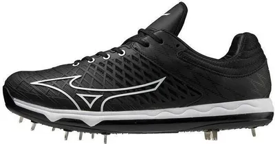Produktbild von Mizuno Speedrevo Ace (320644) 8,5 Black/White Baseball/Softball Schuhe | Metal Cleats Stollen