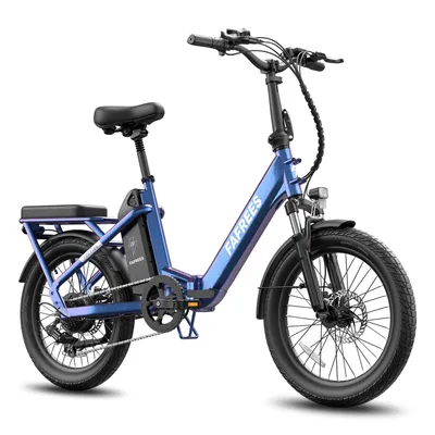 Immagine prodotto di F20 Flex: e-bike da città pieghevole da 20 pollici, batteria da 36 V e 25 Ah, cambio Shimano a 7 velocità, autonomia fino a 120 km, colore blu aurora